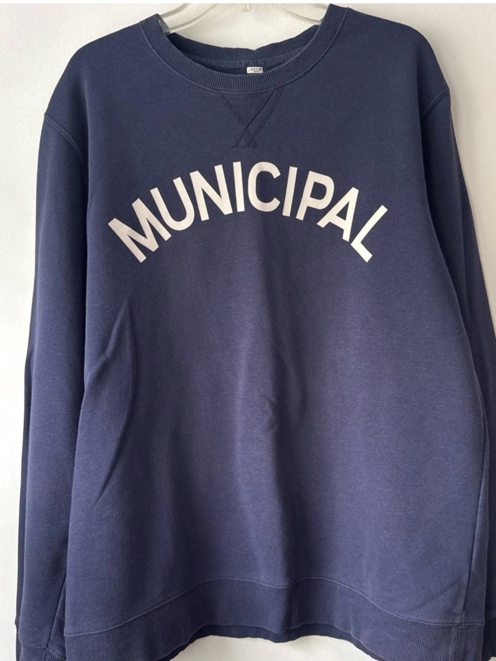 Municipal  Blue  Crew Neck Sweatshirt Mens Size L